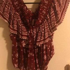Off shoulder peasant top
